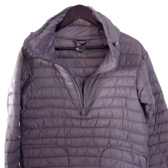 GAP Women’s Puffer Jacket XS Gray Quilted 1/2 Zip PrimaLoft Lightweight - Picture 6 of 11